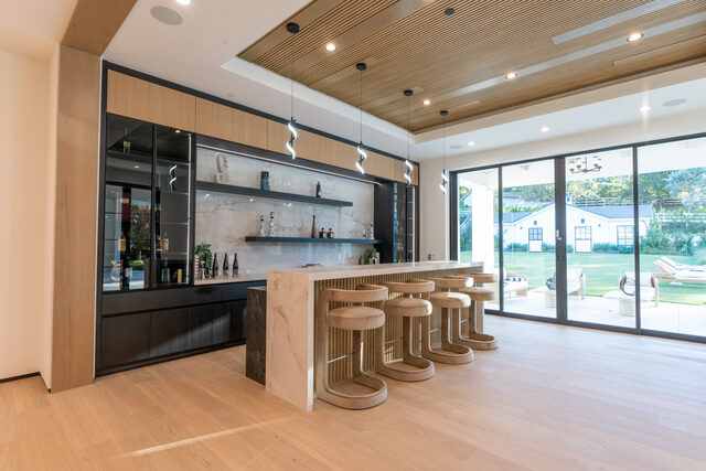Modern kitchen with stone island