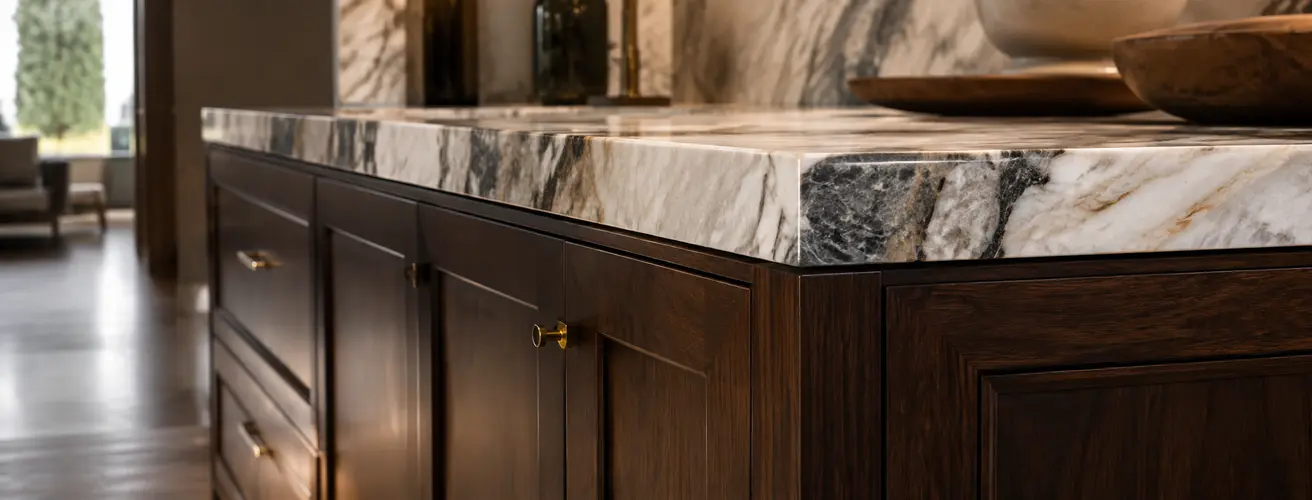 Precision stone installation for custom cabinetry and millwork shops in Los Angeles