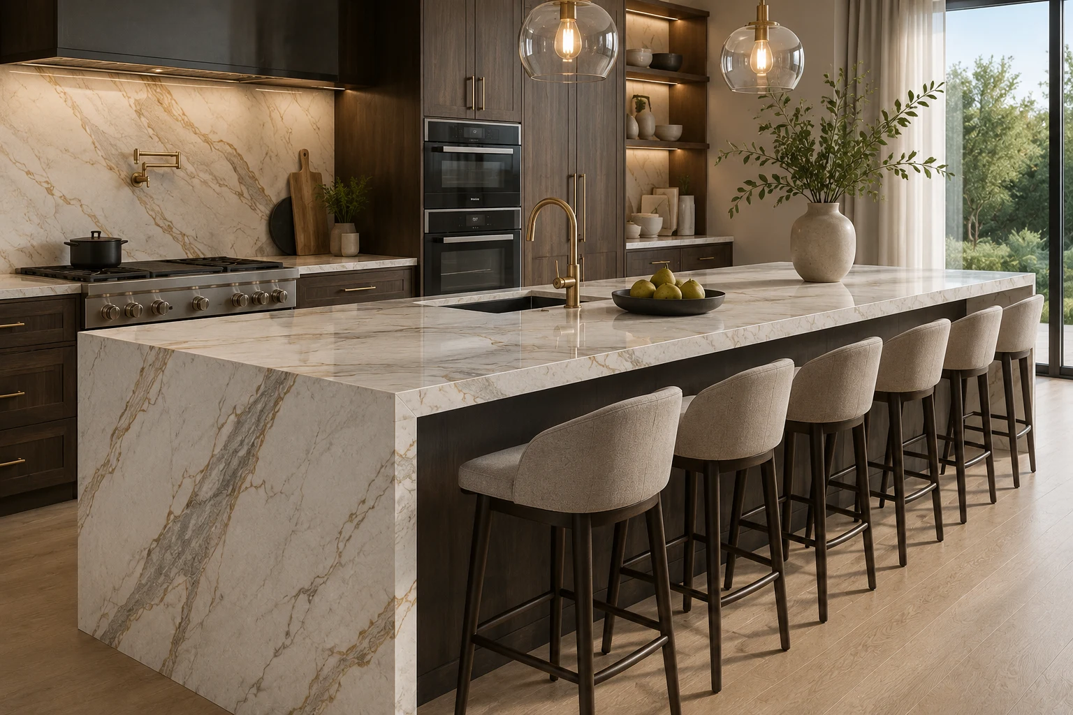 Bathroom vanity countertop with premium stone porcelain or quartz surface